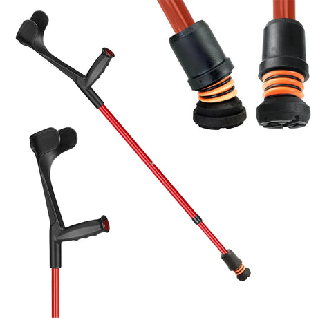 flexyfoot open cuff crutch single colour red