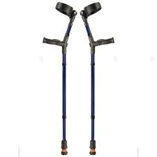 flexyfoot closed cuff comfort grip crutch pair colour blue