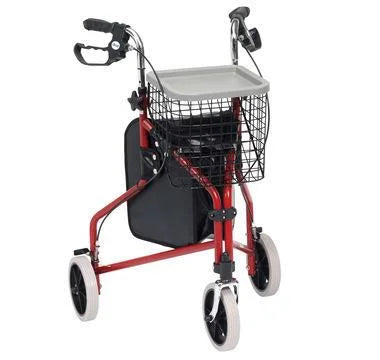 Steel Triwalker With Bag, Basket & Tray