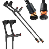 flexyfoot open cuff crutch pair colour black
