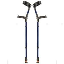 flexyfoot closed cuff comfort grip crutch pair colour blue