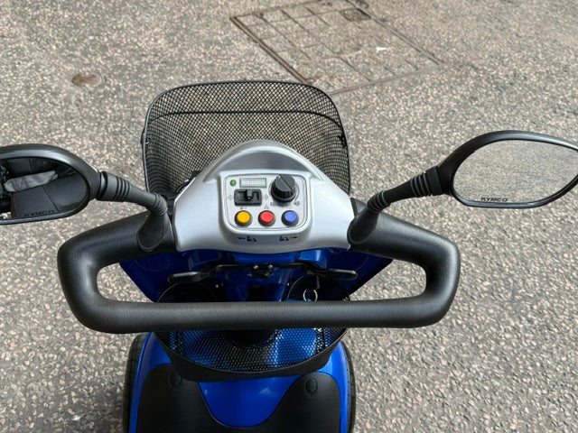 kymco midi xls blue mobility scooter tiller