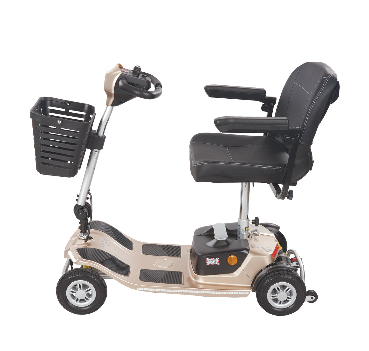 luxe mobility scooter side view