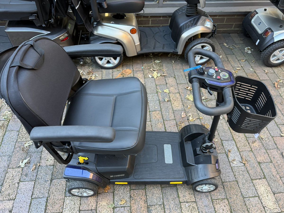 Pre-owned Cosmic 4mph boot scooter in blue - side view