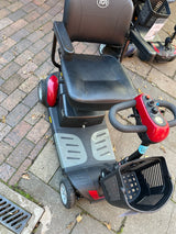 Pre-owned TGA Zest 4mph boot scooter in red - side view